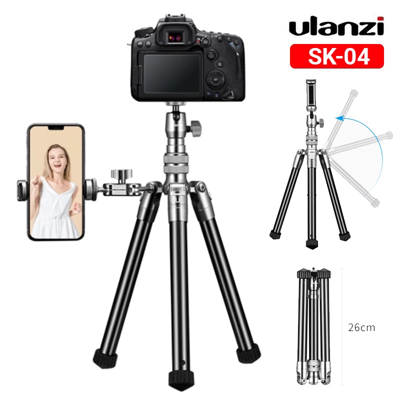 Chân máy ảnh kiêm gây chụp hình Selfie Stick Ulanzi SK-04 full kim loại tải trọng 2Kg