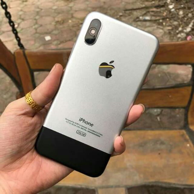 Dán skin nhôm xước giả iphone 2