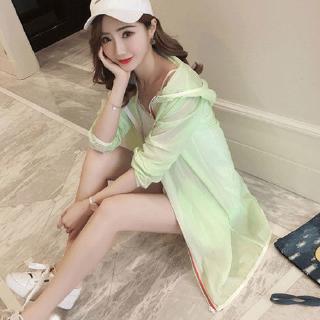 Áo Khoác Hoodie Mỏng Dáng Dài Thời Trang Mùa Hè Cho Nữ