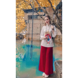Đồ Lam Đi Chùa Nguyên Set Lụa Cao Cấp L12
