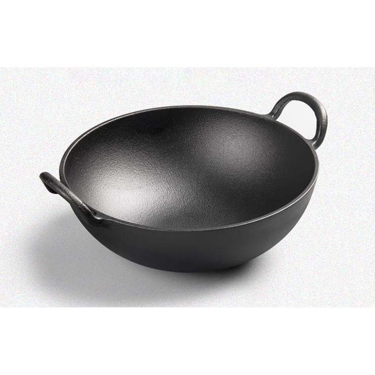 Chảo gang bầu sâu lòng 2 quai Mcooker BC024R