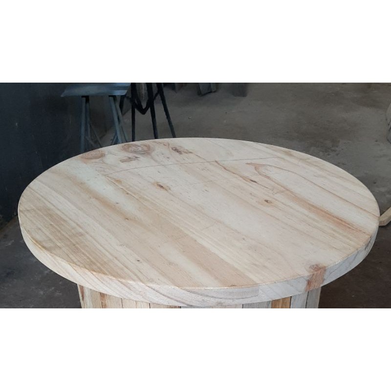 Mặt bàn tròn gỗ thông