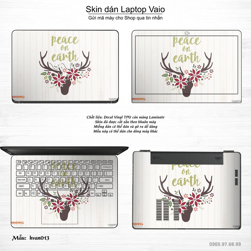 Skin dán Laptop Sony Vaio in hình Hoa văn _nhiều mẫu 3 (inbox mã máy cho Shop)