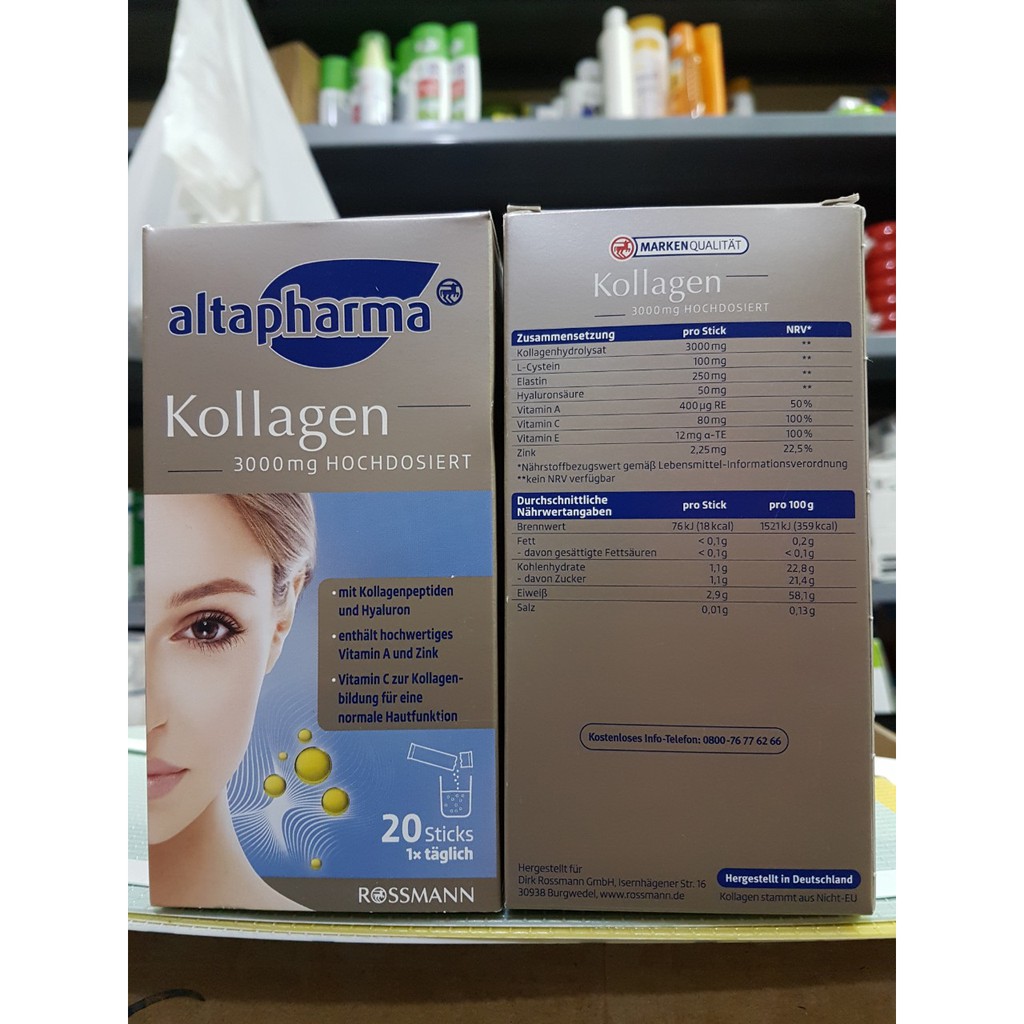 Altapharma Kollagen 3000 mg dạng bột của Đức