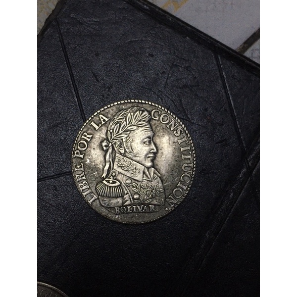 Đồng 1838 LM-PTS Bolivia 8 Soles - Simon Bolivar - AU