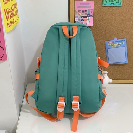 Balo nữ đi học đẹp thời trang dễ thương QITI cặp đi học nam nữ phong cách unisex chống nước