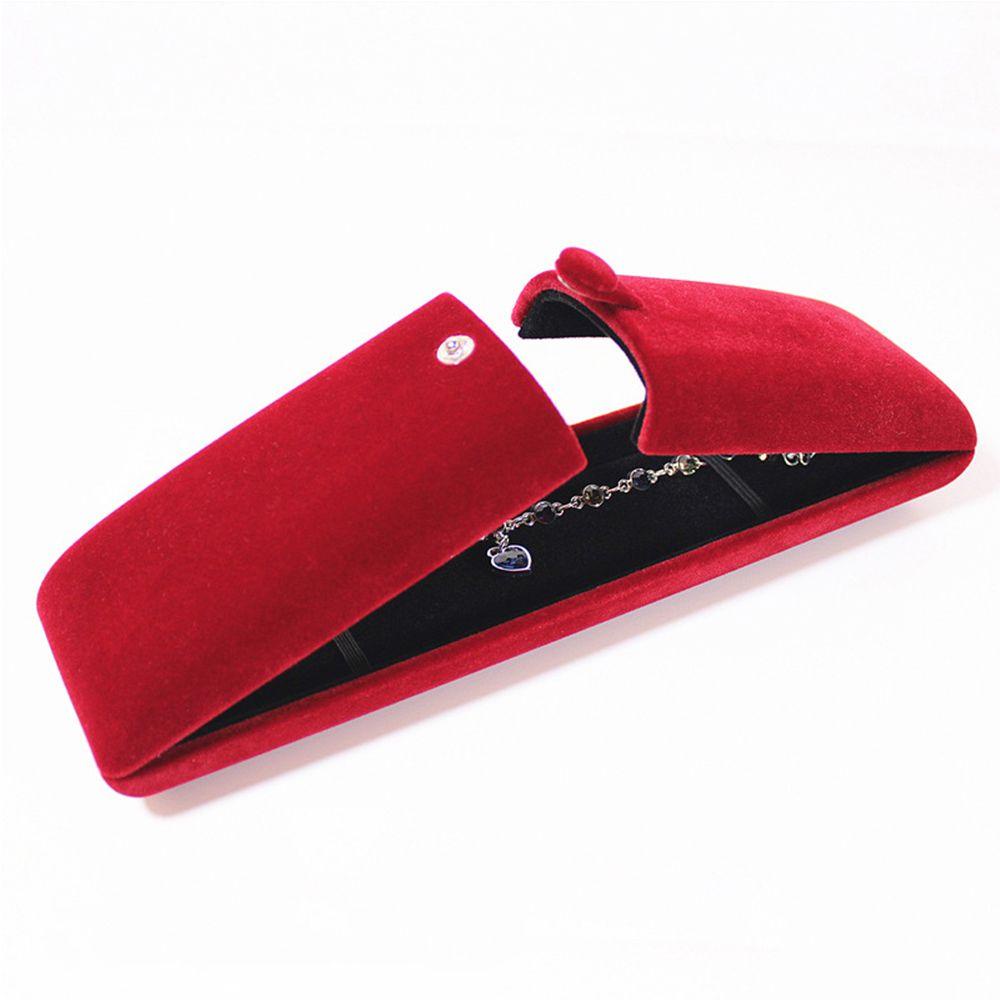 ANEMONE Hộp Đựng Trang Sức Bằng Nhung Màu Sắc Đơn Giản Sáng Tạo