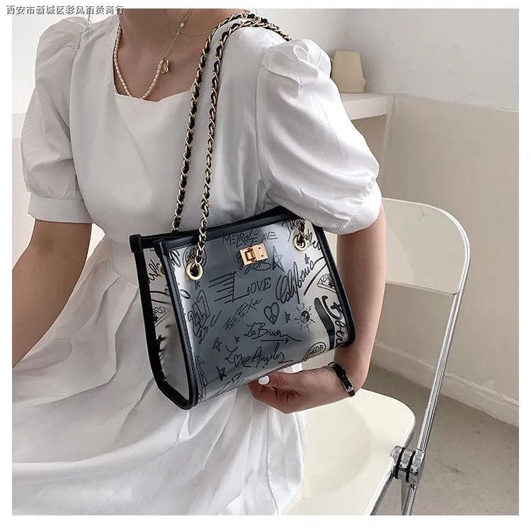 Túi Xách Trong Suốt Phối Dây Xích Kiểu Dáng Đơn Giản Hợp Thời Trang | BigBuy360 - bigbuy360.vn