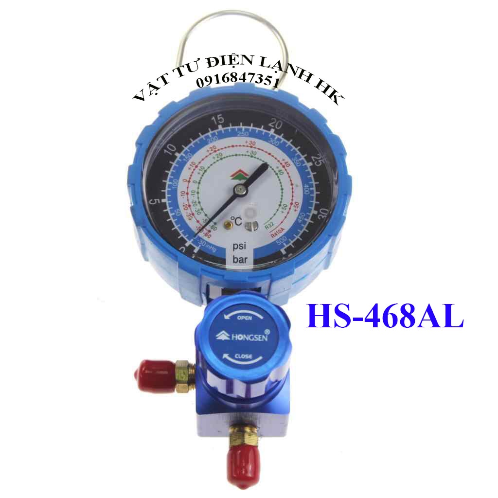 Đồng hồ đo nạp gas đơn hãng Hongsen Cao áp - Hạ áp HS-467AH HS-467AL HS-468AH HS-468AL 467 468