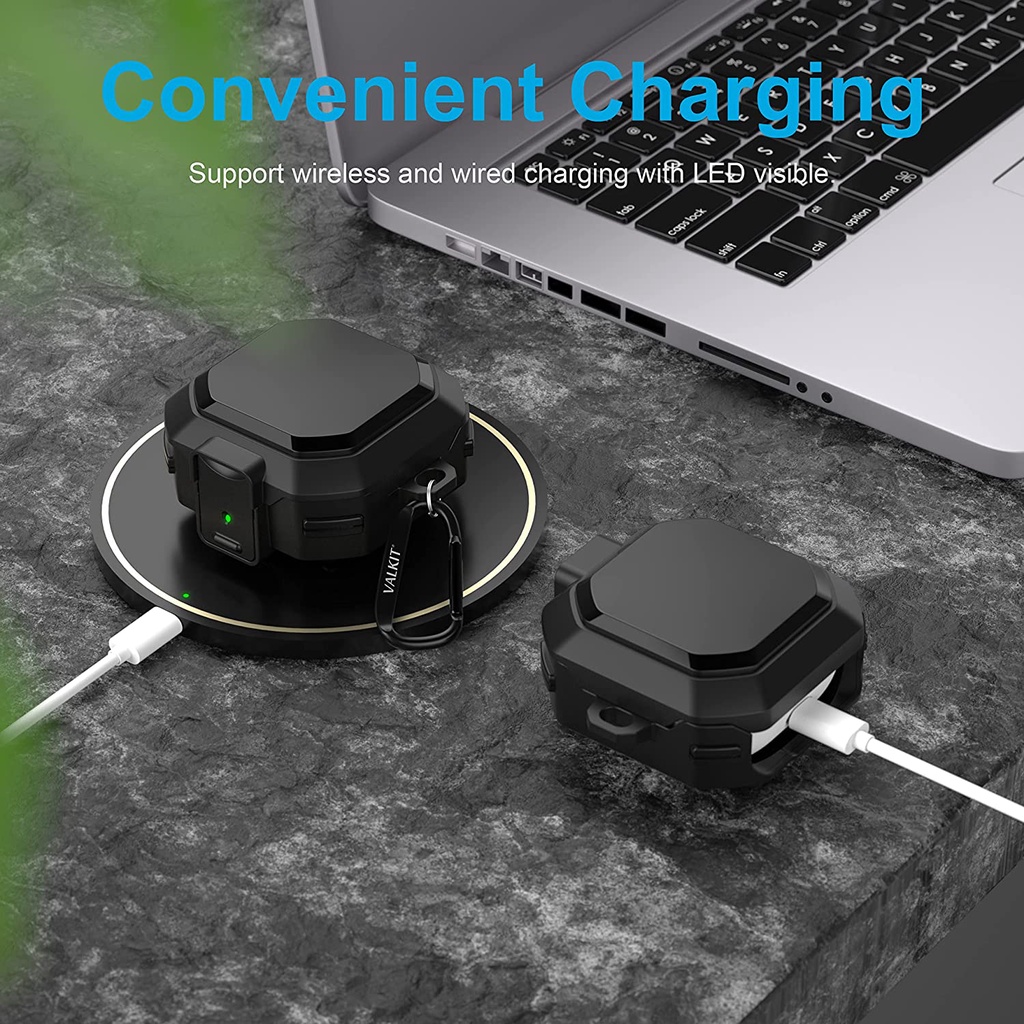 Vỏ Bảo Vệ Hộp Sạc Tai Nghe Samsung Galaxy Buds 2 / Galaxy Buds Pro / Galaxy Buds Live Có Khóa Chống Sốc