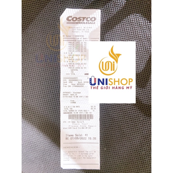 TÁCH SET 3 ÁO THUN NAM/NỮ LEVI’S MỸ
