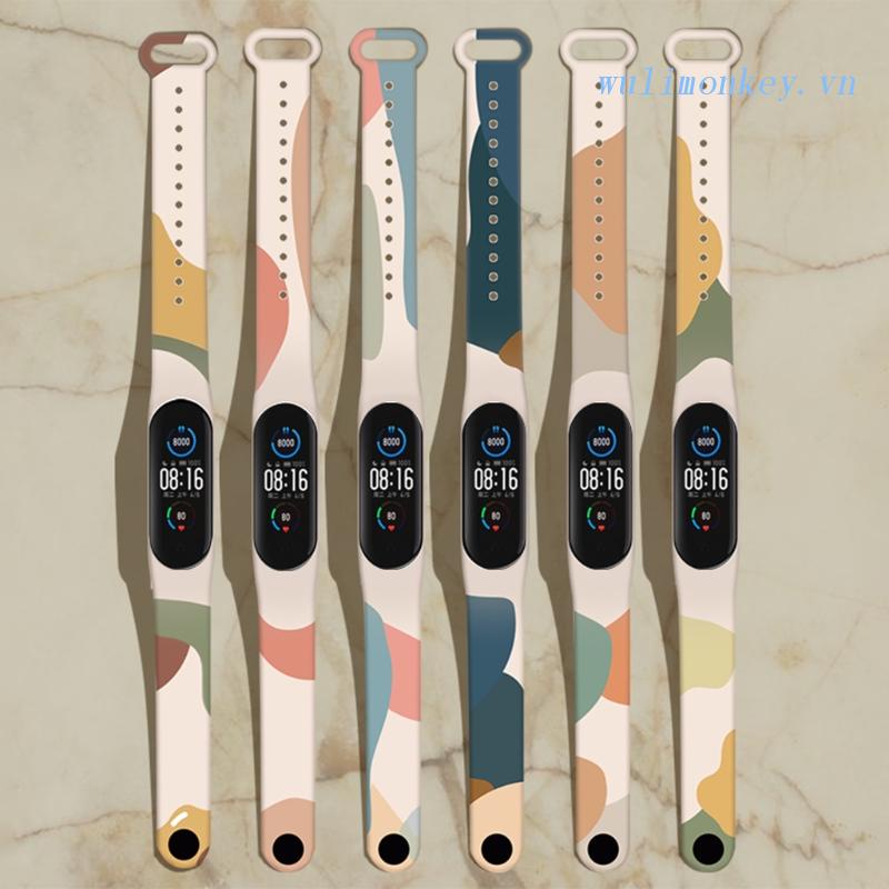 Vòng Đeo Tay Silicone Mềm Có Thể Giặt Rửa Phù Hợp Với Mi Band3 / 5 / 4 / 6