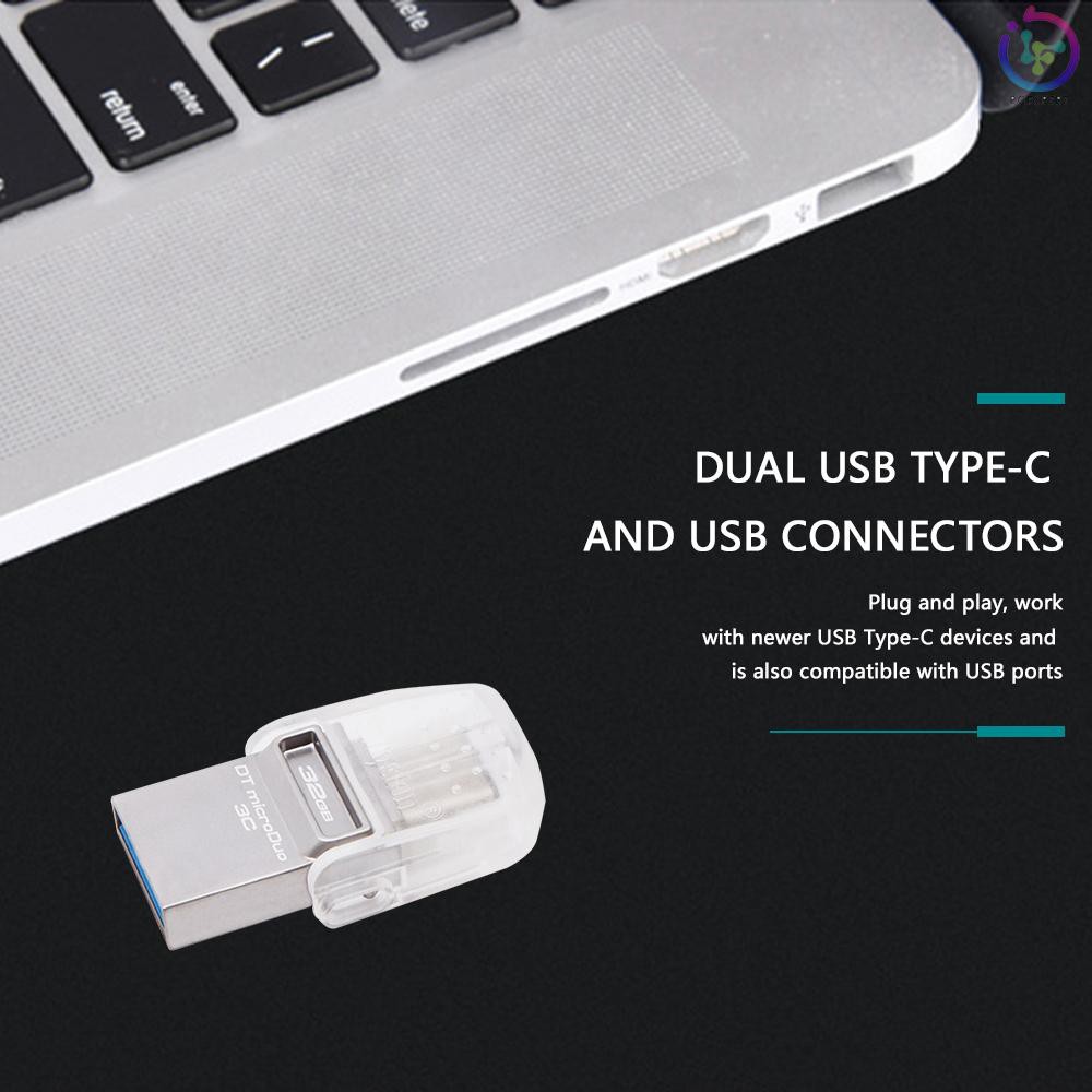 Đầu Đọc Thẻ Nhớ Pcer Kingston 3c 64gb Usb3.1 Type-C Otg Cho Macbook 12/13