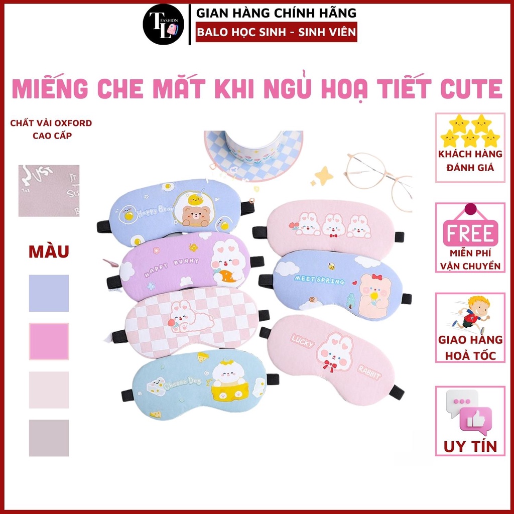 Miếng Che Mắt (Bịt Mắt) Chống Chói Mắt Khi Ngủ Kèm Túi Gel Massage TL