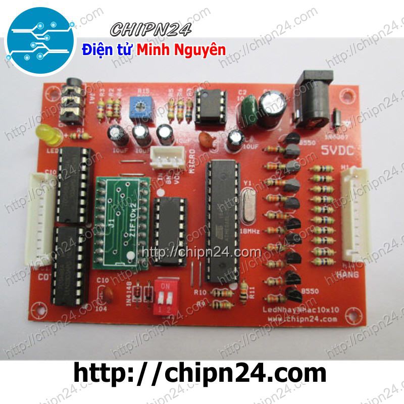 [1 CÁI] (B93) Mạch led nháy theo nhạc 10x10