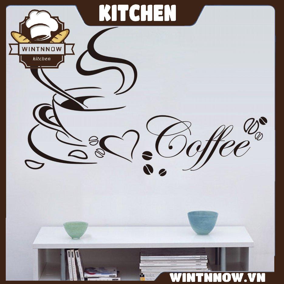 [0521]Coffee Cup Pattern Eco-friendly Wall Stickers Exquisite Living Room Decal