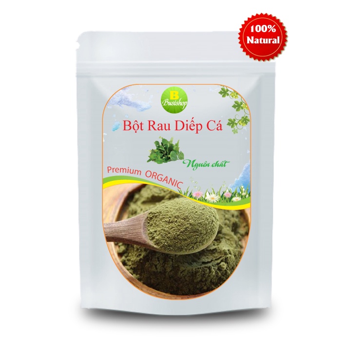 Bột rau diếp cá nguyên chất 100g - Hỗ Trợ Bệnh Trĩ, Tiêu Hóa Tốt, Detox, Trắng Da, Hết Mụn Mờ Thâm