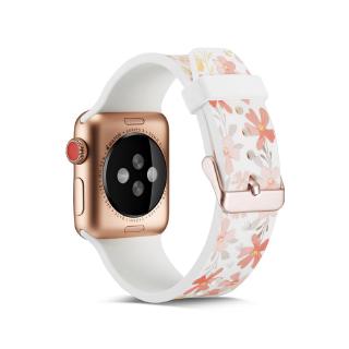 Dây đeo cao su hoạ tiết hoa dành cho đồng hồ thông minh Apple Watch Band 42mm 38mm Iwatch Series 4 3 2 1