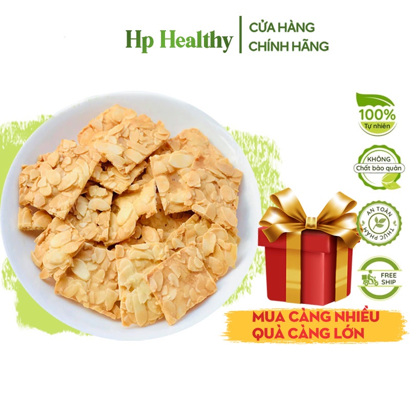 400G Bánh Hạnh Nhân Lát Ngói Ăn Kiêng Nhà Làm Hp healthy Hạt Dinh Dưỡng Organic Hữu Cơ