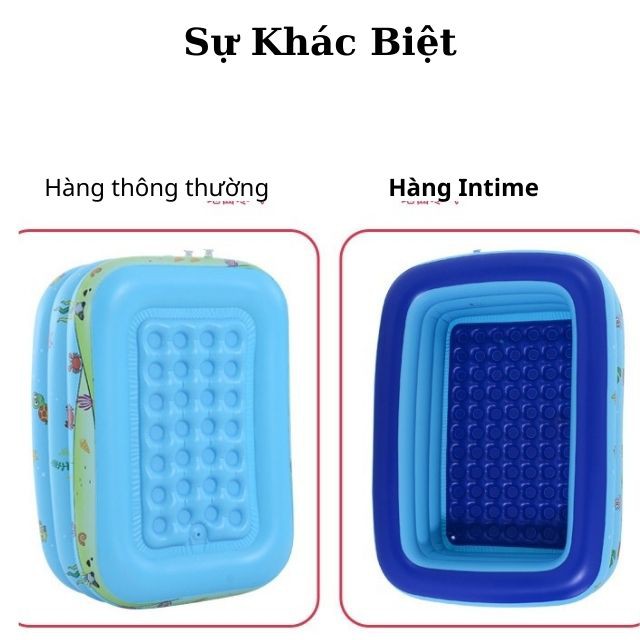 [ Bảo hành 12 tháng ] Bể bơi  phao bơi (hồ bơi) 3 tầng từ 1.5m - 2.1m thương hiệu Intime hình CHỮ NHẬT