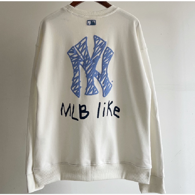 MLB Classic print Couples Fashion Cotton Sweatshirts Sports Casual Long Sleeve Crew Neck Coat Plus Size Unisex