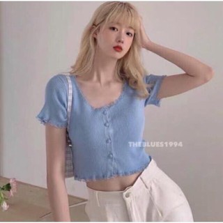 🔥HOT TREND🔥 Áo croptop nữ tay ngắn phối ren cách điệu cực xinh/ áo croptop/ áo thời trang nữ (Freesize < 55kg)