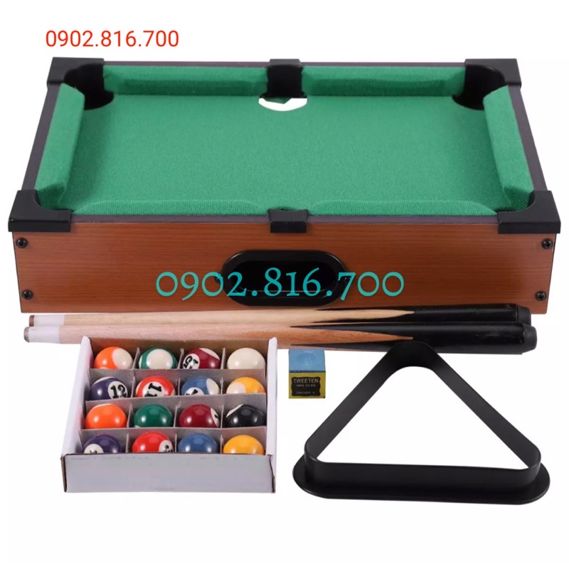 Hộp đồ chơi bàn bida lỗ mini 6 lỗ bằng gỗ 2382 ( 51 x 31 x 9cm ) - Mini Table Top Pool