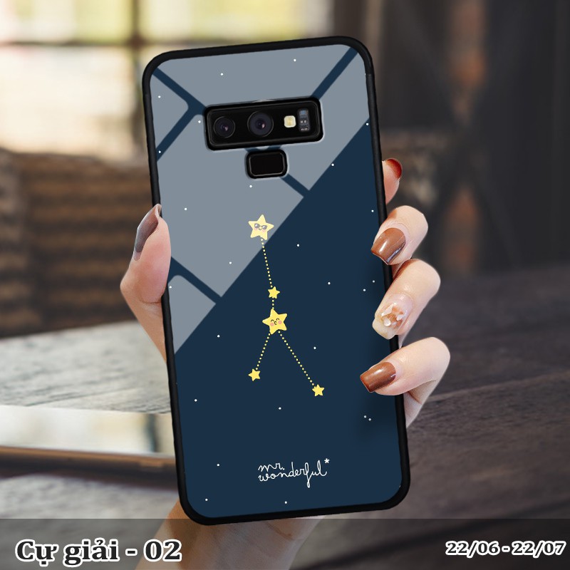 Ốp kính samsung Note 9 in cung hoàng đạo