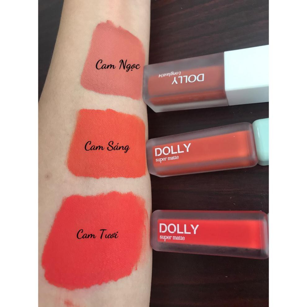 [05 Cam Tươi] Son Kem Lì Dolly Super Matte Không Chì Màu Cam Tươi Tách Sét | BigBuy360 - bigbuy360.vn