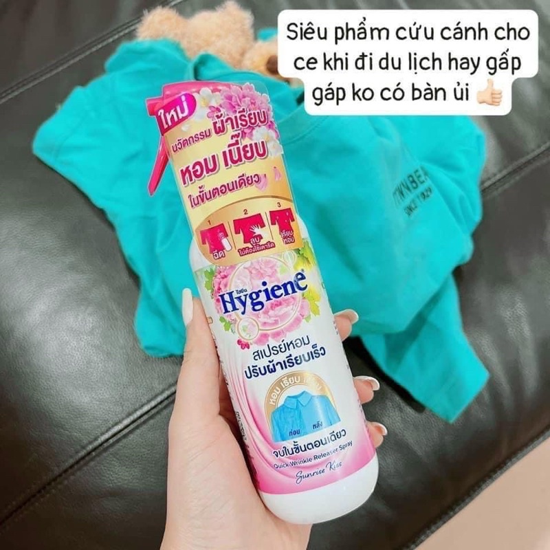 Xịt thơm chống nhăn quần áo hygiene thái lan