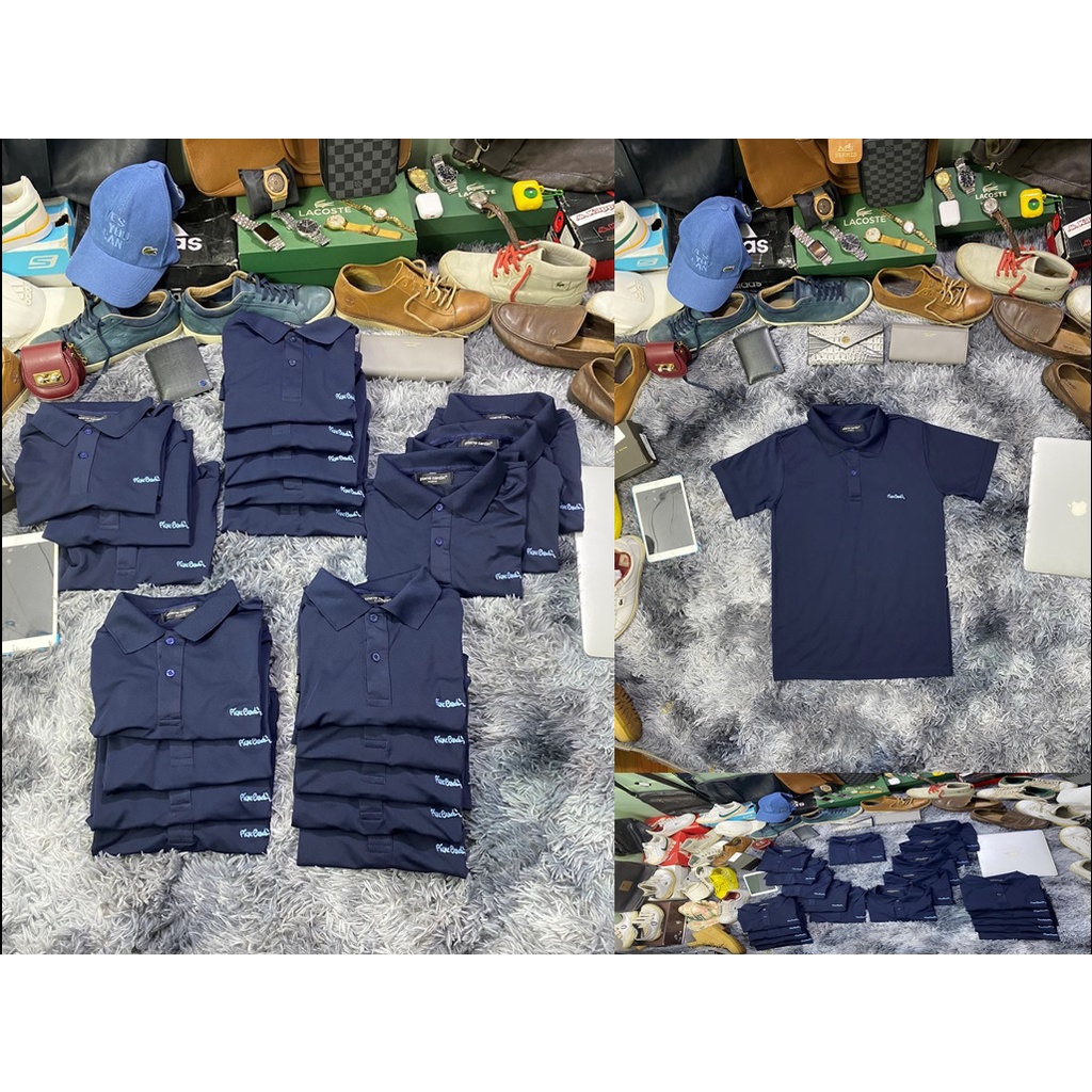 PIERRE CARDIN áo thun polo nam tay ngắn cổ bẻ vải cá sấu Lacoste co giãn 4 chiều cao cấp dệt bo vi tính form slim fit