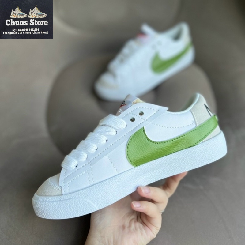 Giày Blazer Jumbo trắng móc xanh cam đen mới, giày nk blazer 2.0 các màu cao cấp