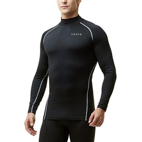 Áo thể thao giữ nhiệt nam TSLA LÓT LÔNG cừu cổ trụ lọ form ôm dành cho tập gym workout đá bóng rổ mùa đông