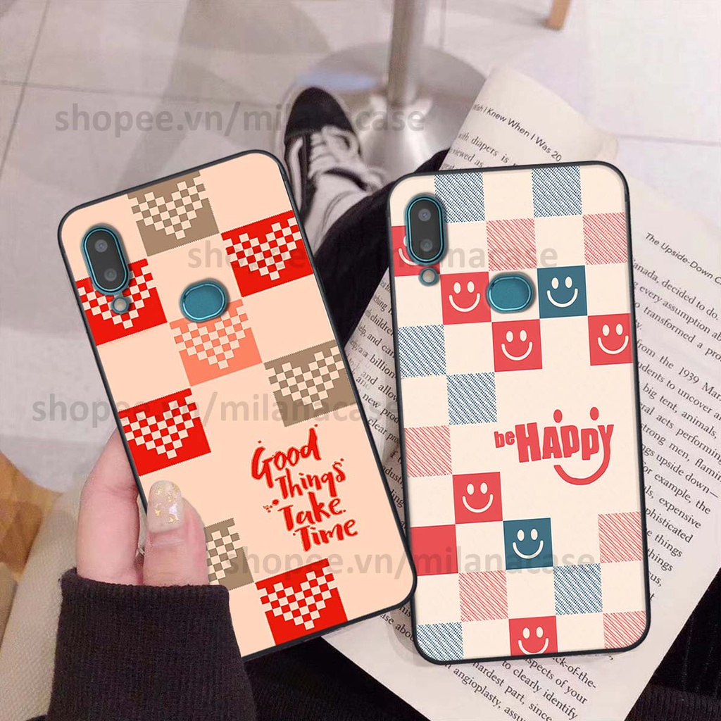 Ốp Samsung A10s caro họa tiết nhiều màu sắc siêu đẹp thời trang cá tính