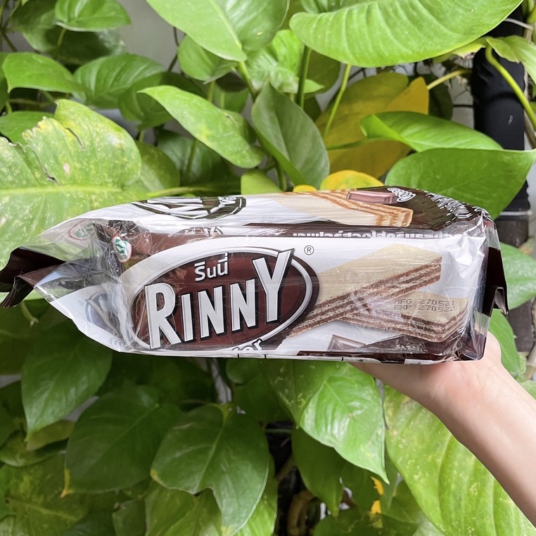 Bánh Xốp Thái Lan Rinny Sôcôla Chocolate Wafer (Túi 12 gói x 34g)