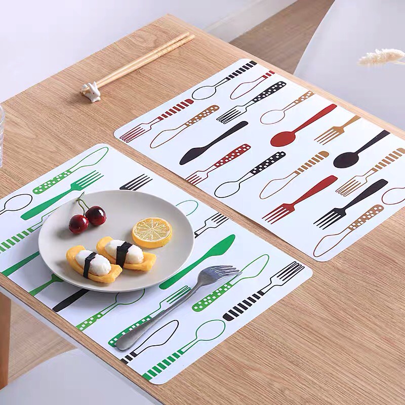 Tấm Lót Chén Đĩa Trang Trí Decor Bàn Ăn - Chống Thấm - Chống Trượt - Cách Nhiệt (Nhựa Pvc Cao Cấp) 88316 Korea Store 88