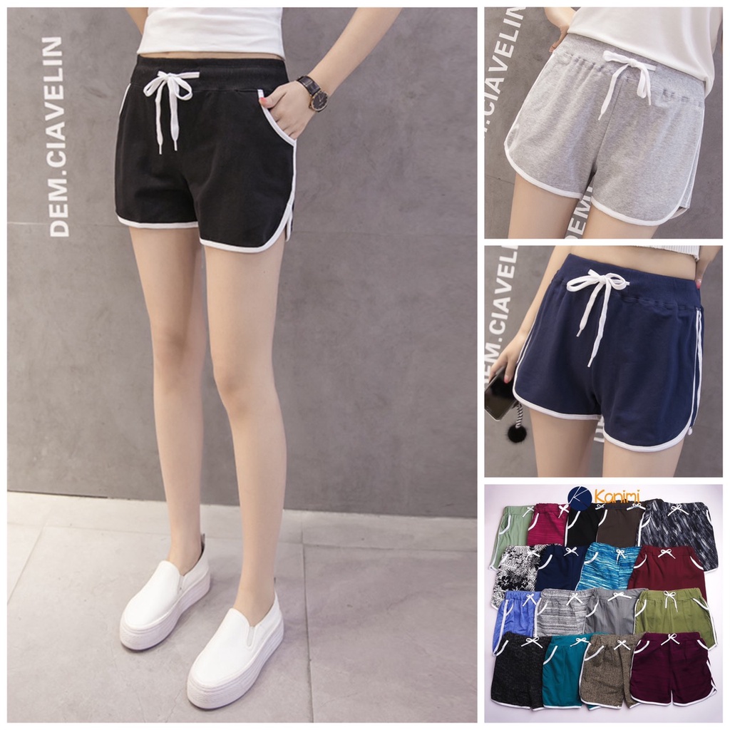 Quần đùi nữ mặc nhà phong cách thể thao màu ngẫu nhiên Kanimi | BigBuy360 - bigbuy360.vn