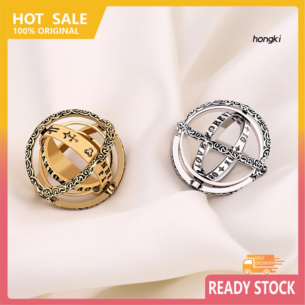 Nhẫn Hợp Kim Hình Tròn Phong Cách Vintage Cho Nam Và Nữ