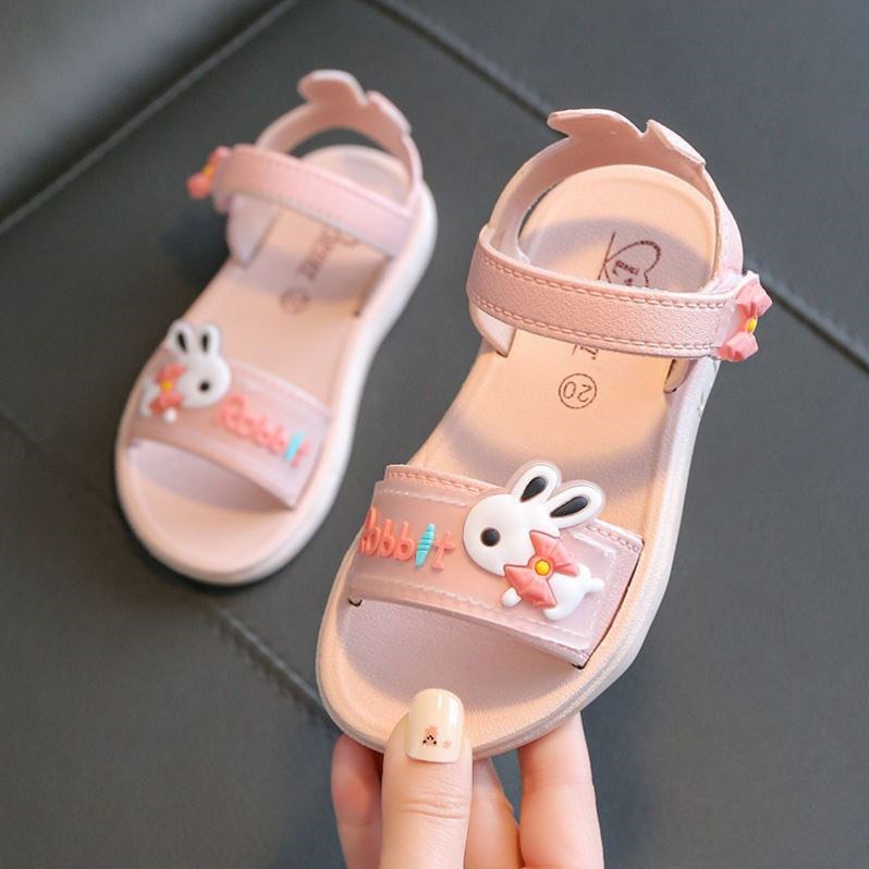 Sandal Bé Gái hình thỏ con mùa hè chất liệu Cao Su mẫu mới ML2201+2