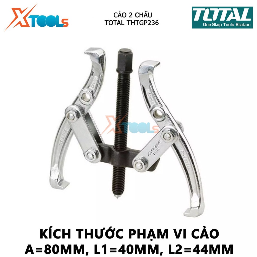 Cảo 2 chấu 3 inch TOTAL THTGP236 | cảo thủy lực Kích thước 3&quot;, Lực cảo tối đa 2000 kg, chất liệu bằng Cr-V, chịu nhiệt c