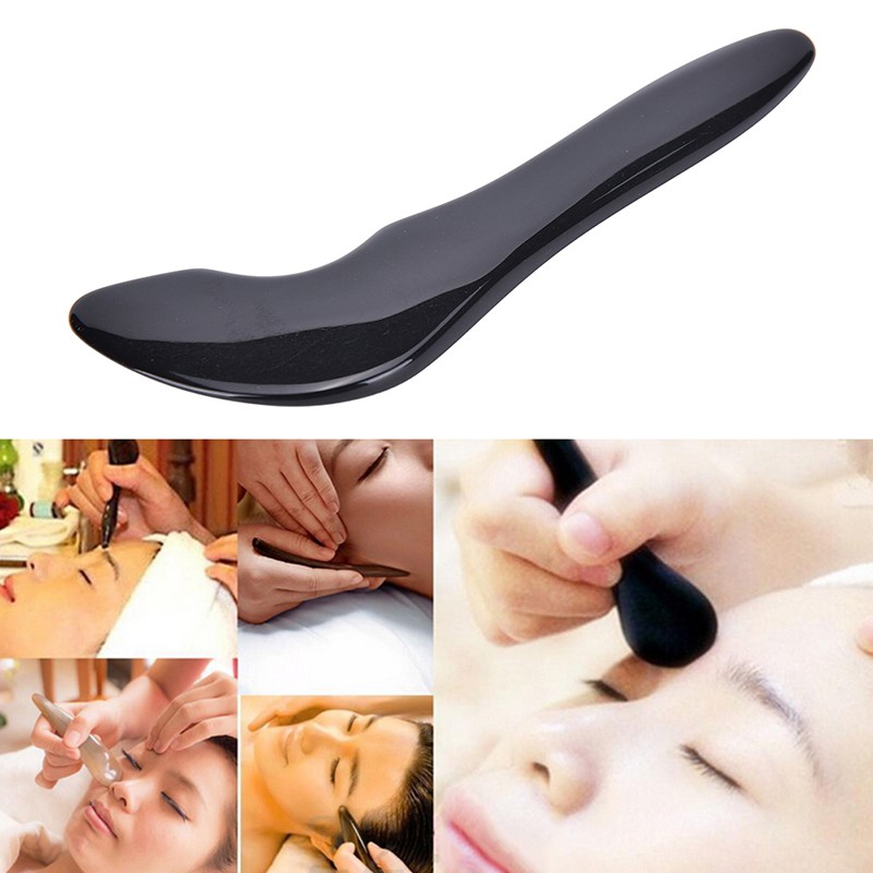 (Hàng Mới Về) Đá Obsidian Màu Đen Tự Nhiên Dùng Massage Toàn Thân Chất Lượng Cao Yl3