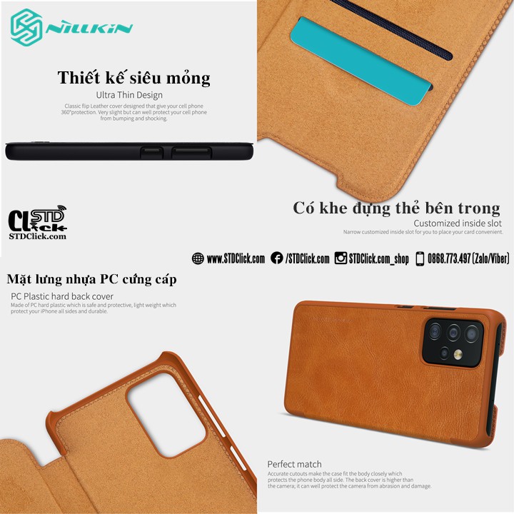 BAO DA SAMSUNG GALAXY A52 - A52 5G - A52s 5G NILLKIN QIN CHÍNH HÃNG