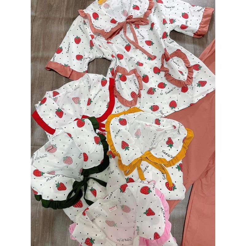 Bộ Pijama Tiểu Thư Dâu Siêu Xinh | BigBuy360 - bigbuy360.vn