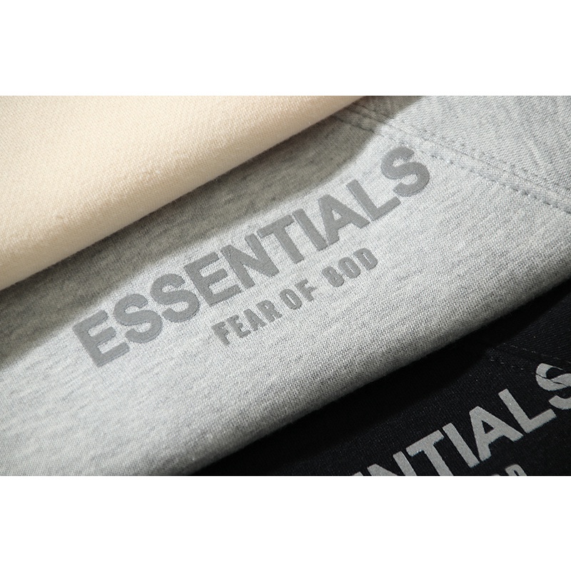 Áo Sweater Nhung In Họa Tiết Phản Quang Thời Trang Đường Phố Essentials1977 8 FEAR OF GOD