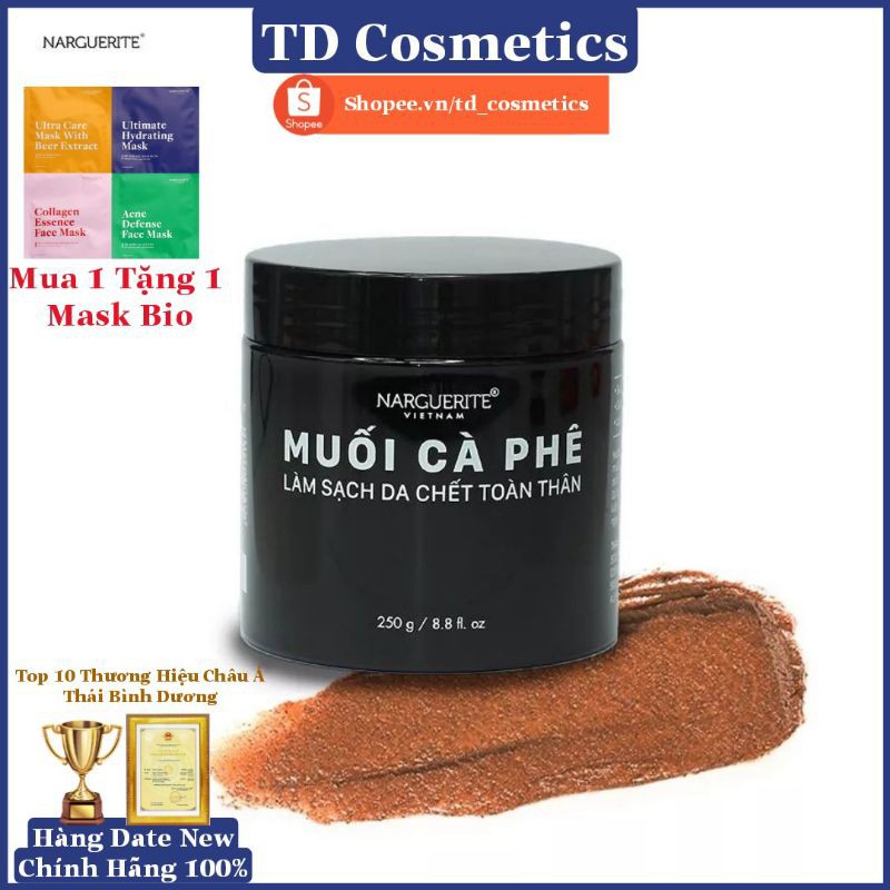 Muối Tắm Cà Phê Làm Sạch Da Chết Narguerite 250g