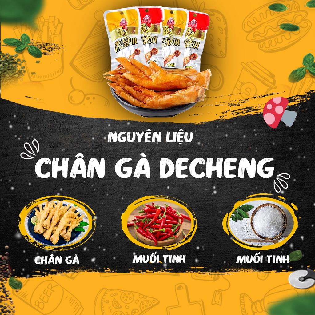 Chân gà cay tứ xuyên đỏ 32Gam đồ ăn vặt MeoFood MF03