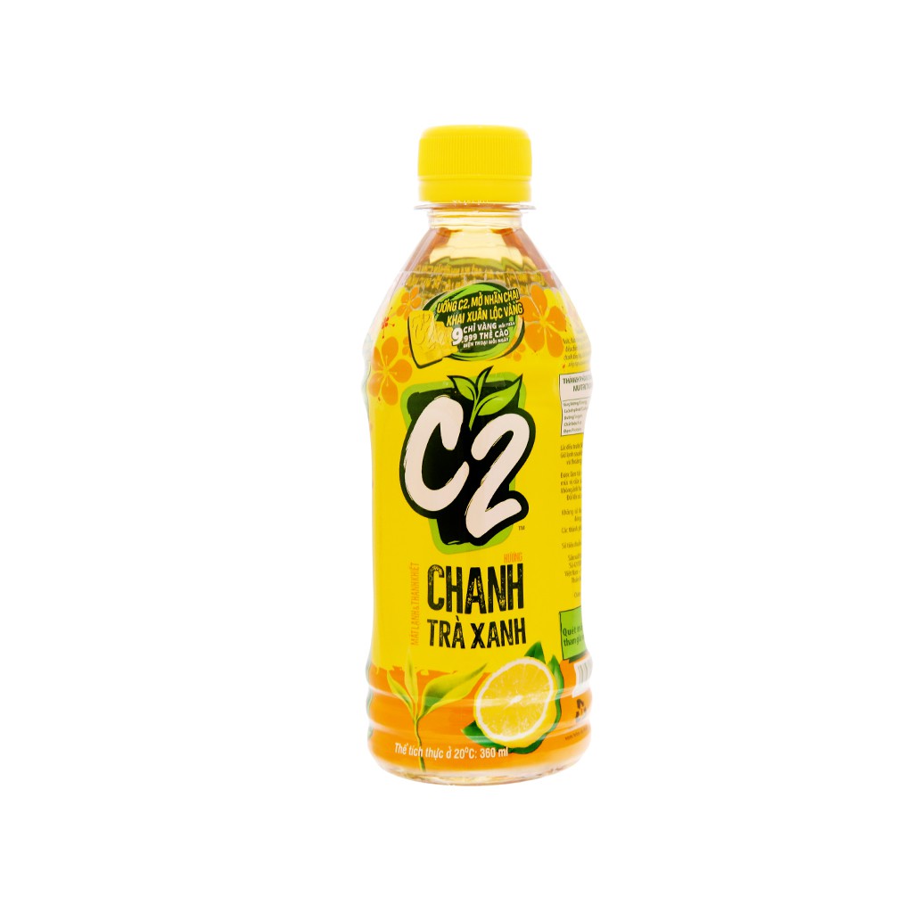 6 chai trà xanh C2 hương chanh 360ml