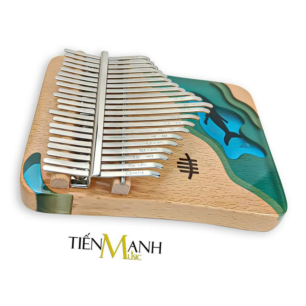 Đàn Kalimba Hluru Resin 21 Phím KWD21 Hình Cá Heo, Voi  - Acrylic Keo đổ nhựa Thủy Tinh hữu cơ trong suốt