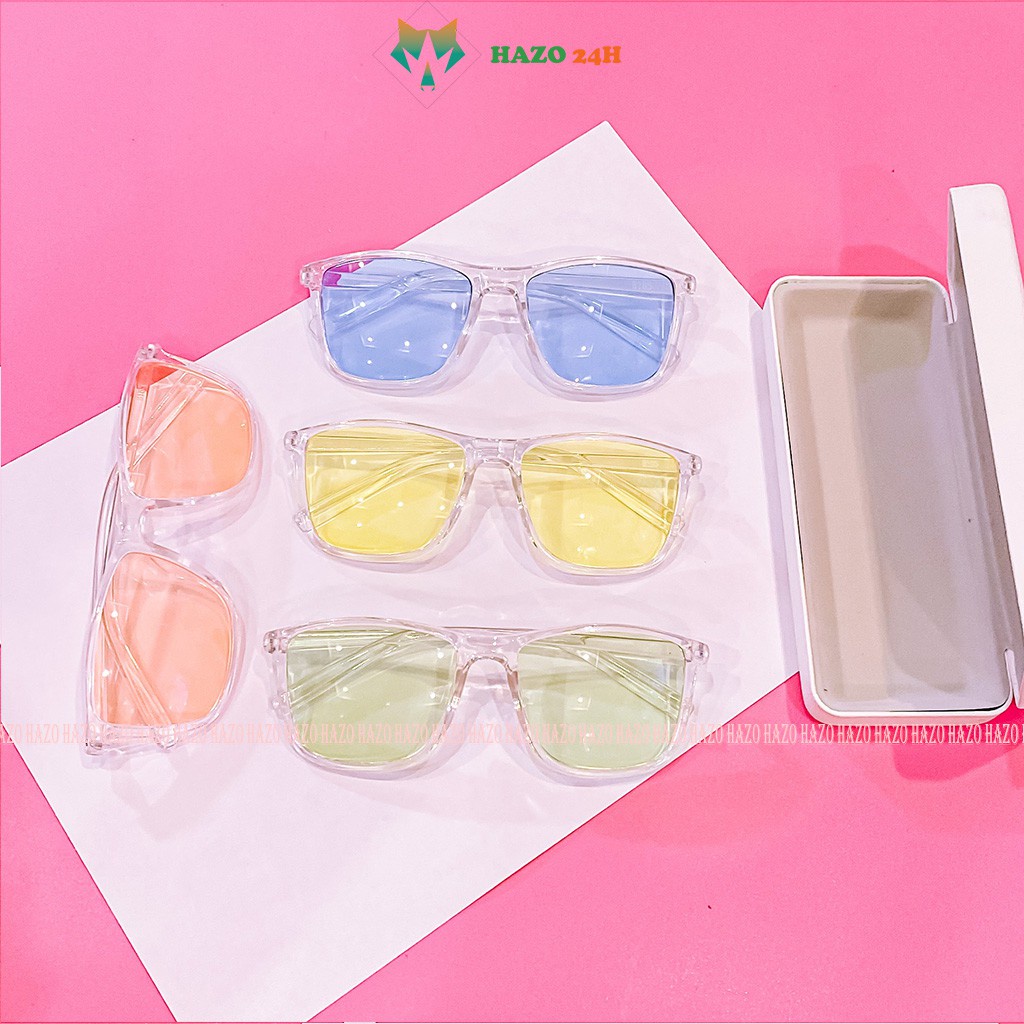 Mắt Kính Mát Chữ Gọng Tây Dẻo Trong Suốt Nhiều Màu Thời Trang Cực Hot - Hazo