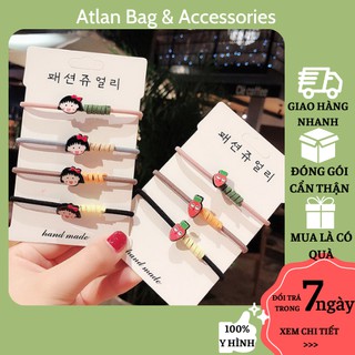 Dây buộc tóc nữ ⚡FREESHIP⚡ Dây chun buộc tóc hình (1 chiếc) - DT06